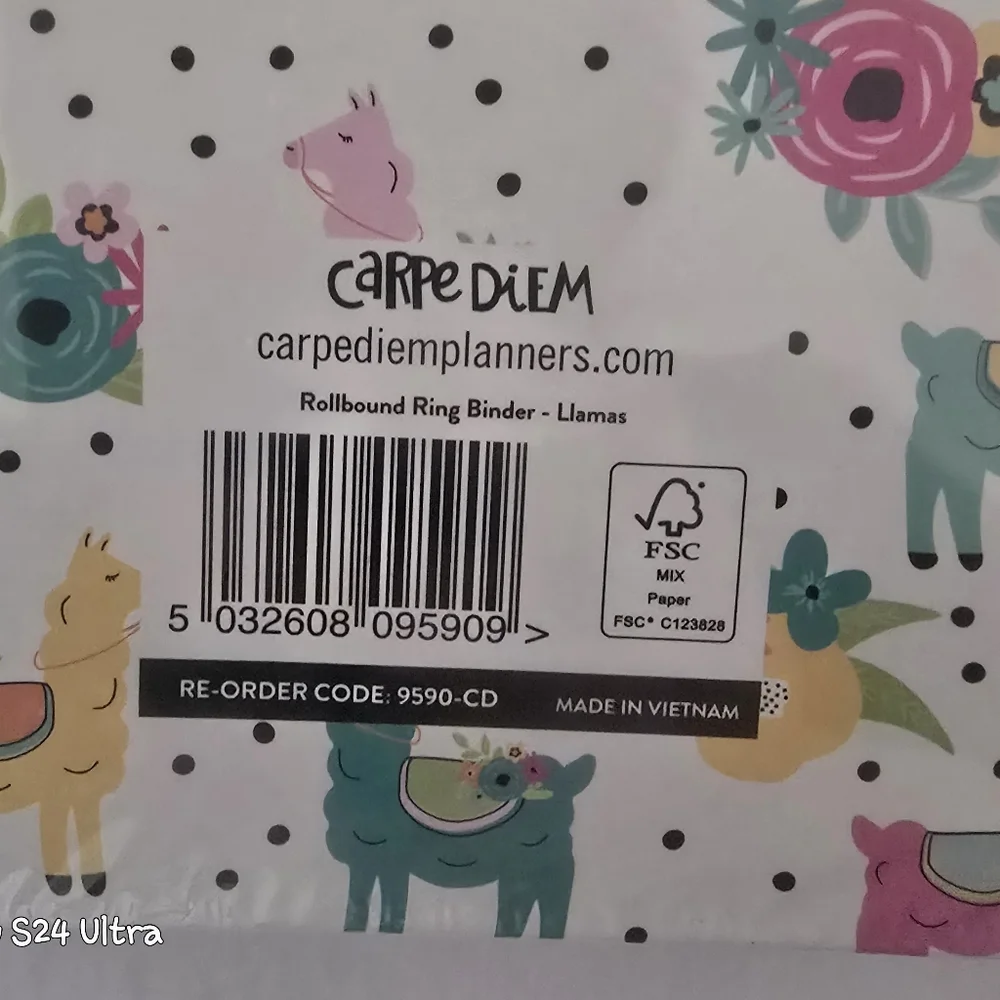 Llamas Ring Binder with dividers New